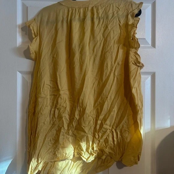Reitmans Mustard Ruffled Blouse - Picture 2 of 3